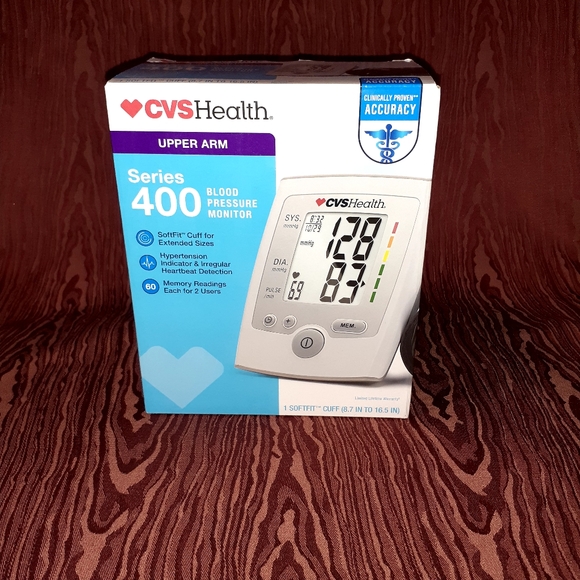 CVS HEALTH SERIES 400 UPPER ARM BLOOD PRESSURE MONITOR NEW UNOPENED BOX - Picture 1 of 7